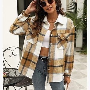 Wool Blend Button Down Shacket✨